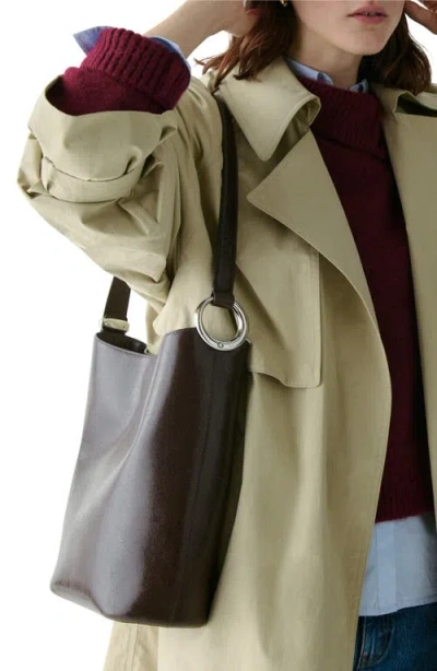 Kate Spade New York Halo Large Leather Shoulder Bag In Brown