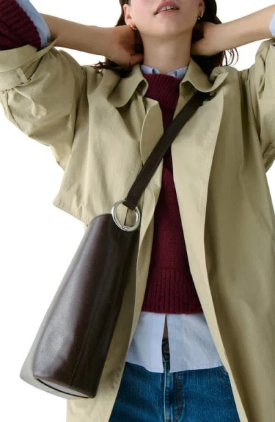 Kate Spade New York Halo Large Leather Shoulder Bag In Brown