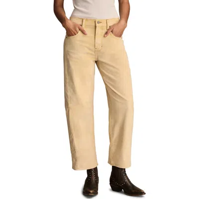 Lucky Brand Women's Mid-rise Barrel-leg Jeans In Yellow