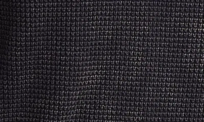 Lucky Brand Waffle Cotton & Linen Crewneck Sweater In Black