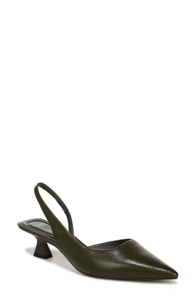 Sarto By Franco Sarto Devin Kitten Heel Slingback Pump In Green