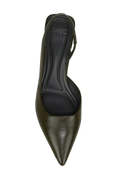 Sarto By Franco Sarto Devin Kitten Heel Slingback Pump In Green