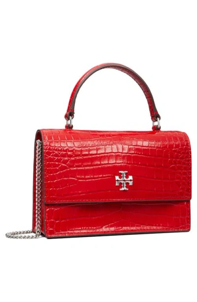 Tory Burch Kira Mini Croc-embossed Leather Top-handle Bag