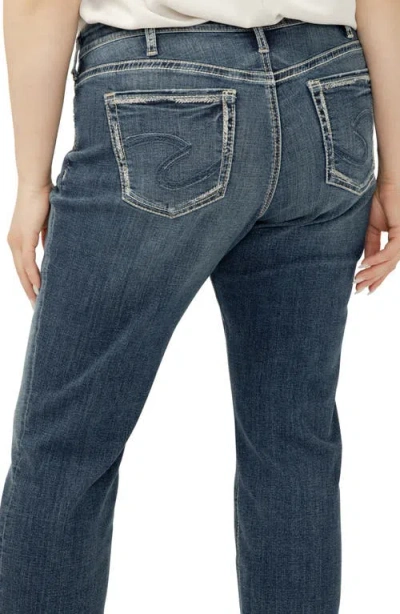 Silver Jeans Co. Plus Size Boyfriend Mid Rise Slim Leg Jeans In Blue
