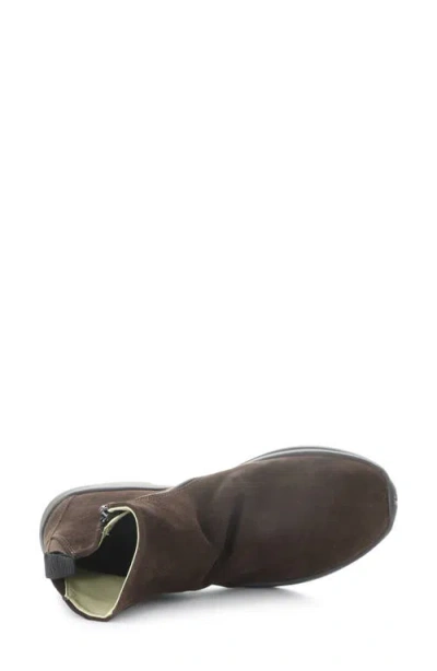 Fly London Platform Wedge Bootie In Brown
