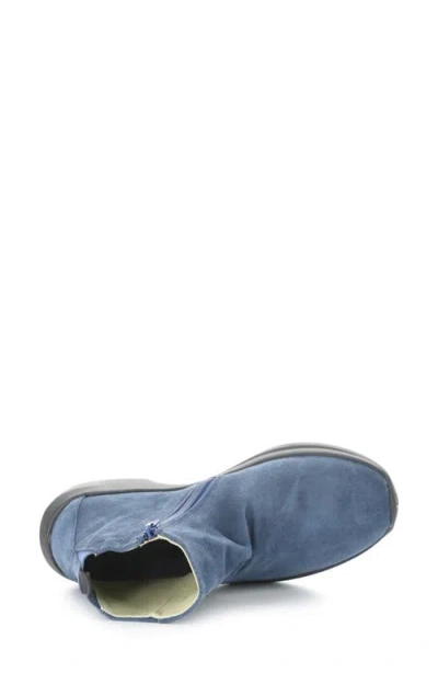 Fly London Platform Wedge Bootie In Blue