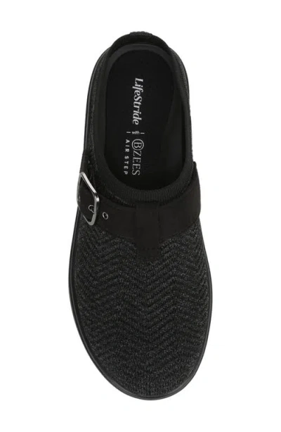 Lifestride Women's Balance-knit Washable Round Toe Clogs In Black