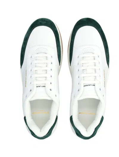 Saint Laurent Sl61 Leather Sneakers Signature Sole In White