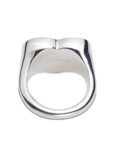 Human Made Heart-shaped Silver Ring In Silver