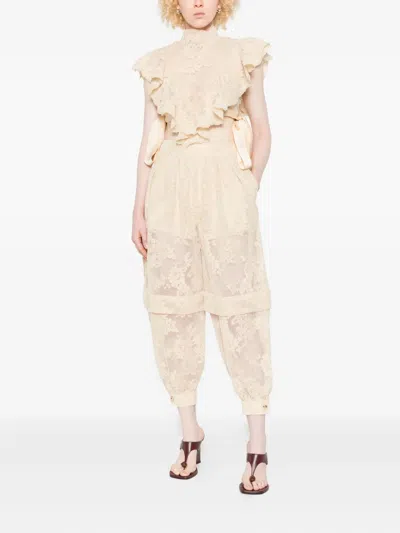 HYPNOTIC 蕾丝荷叶边上衣