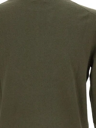 Sun 68 Half-zip Logo-embroidered Sweater In Green