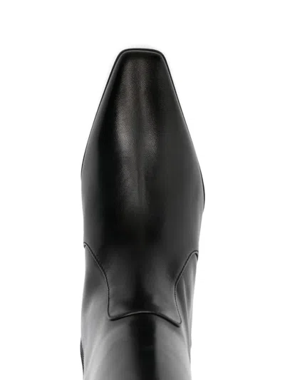 Stuart Weitzman Knee-high Ankle Boots With Pointed Toe In Black