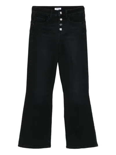 Liu •jo Flared Black Jeans With High Waist In Black