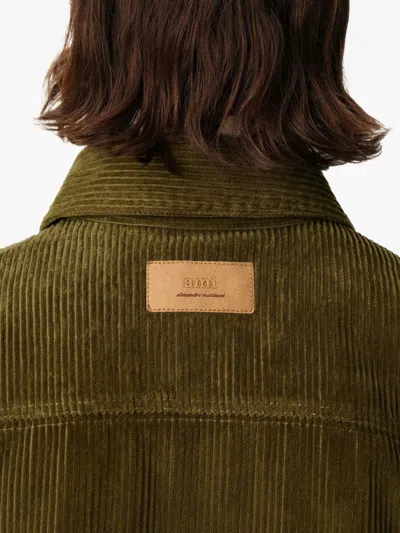 Ami Alexandre Mattiussi Ami Paris Men Cotton Overshirt In Green