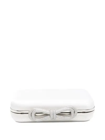 Mach&mach Crystal-embellished Clutch Bag In White