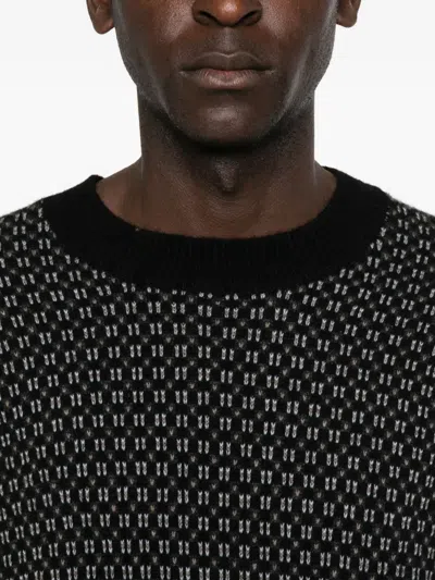 Eric Bompard Geometric-pattern Round-neck Sweater In Multi