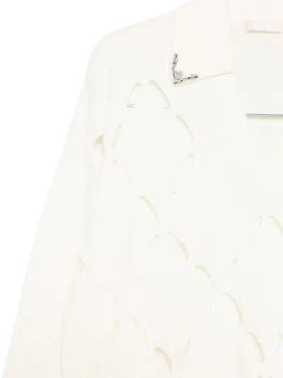 Liu •jo Liu Jo White Sweater With Cut-out Pattern In White