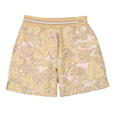 Burberry Botanical-print Silk Shorts In Multi
