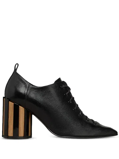 Ami Alexandre Mattiussi 90mm Pointed-toe Lace-up Pumps In Black