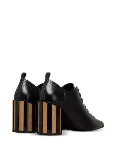 Ami Alexandre Mattiussi 90mm Pointed-toe Lace-up Pumps In Black