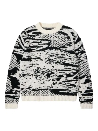 Edwin Abstract-pattern Sweater In White