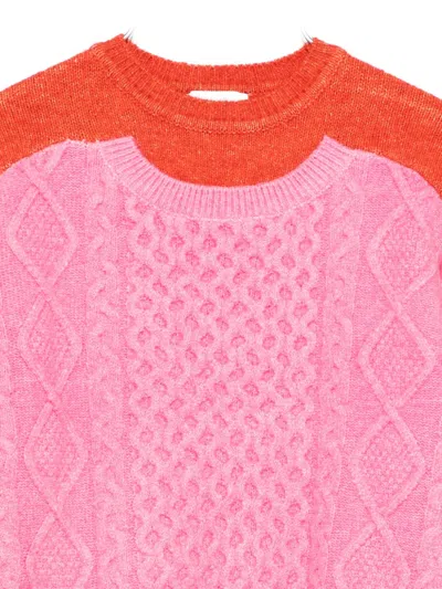 Stella Mccartney Paneled Sweater In Pink