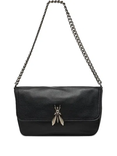 Patrizia Pepe Borsa A Spalla In Pelle Con Tracolla In Catena Black In Black