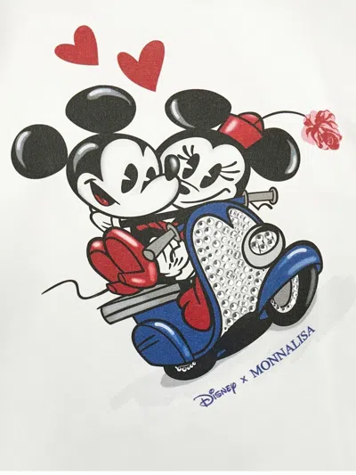 Monnalisa Kids' X Disney Mickey Mouse T-shirt And Leggings Set In Blue