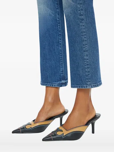 Mother The Insider Crop Step Fray Jeans In Blue