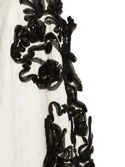 Erdem Floral Brocade Cocktail Dress In White