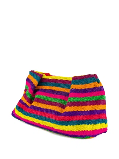 剑麻条纹迷你手拿包