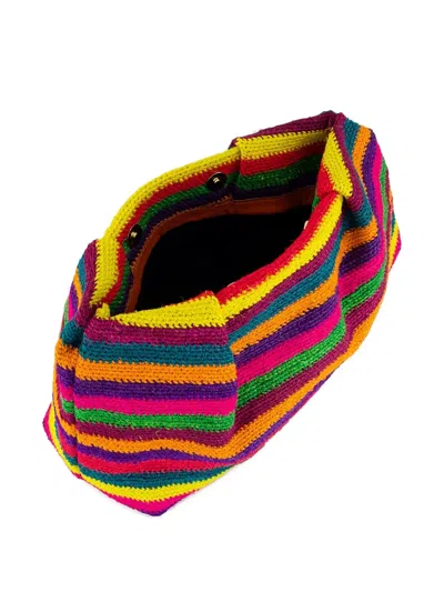 剑麻条纹迷你手拿包