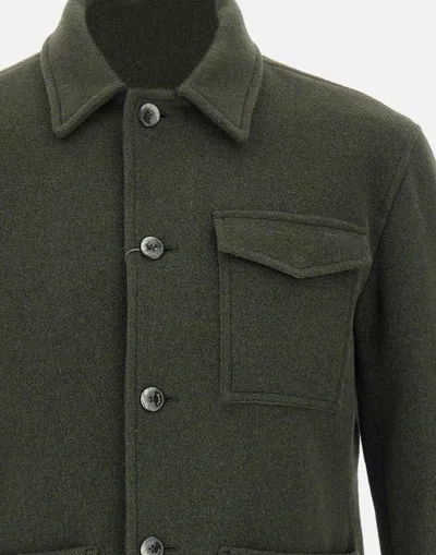 Herno Casual Jacket With Chest Pocket And Collared Design In Green