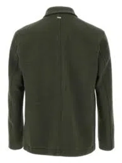 Herno Casual Jacket With Chest Pocket And Collared Design In Green