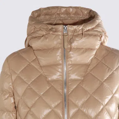 Mackage Light Camel Nylon Down Jacket In Brown