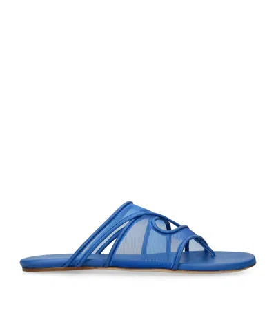 Christopher Esber Mesh Ringer Flip Flops In Blue
