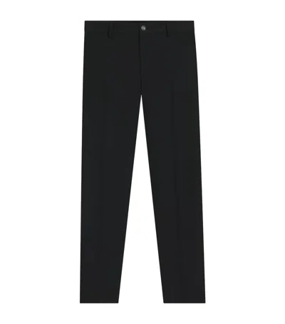 Hugo Boss Tapered-fit Trousers In Machine-washable Stretch Fabric In Black