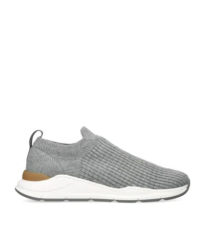 Brunello Cucinelli Front-detail Slip-on Sneakers In Gray