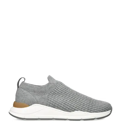 Brunello Cucinelli Front-detail Slip-on Sneakers In Gray
