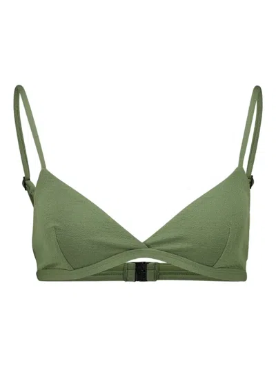 Matteau Triangle-shape Bikini Top In Green