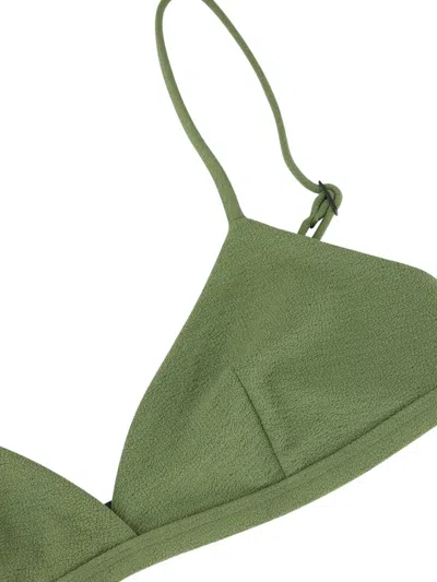 Matteau Triangle-shape Bikini Top In Green