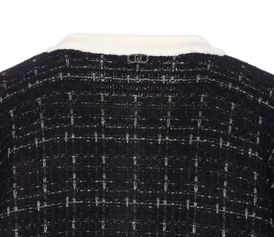 Liu •jo Long Flowing Maxi Cardigan With Open Front In Black