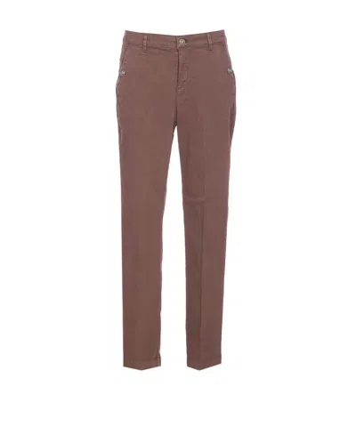 Liu •jo Buttoned Jeans With Side And Back Pockets In Brown