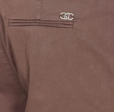 Liu •jo Buttoned Jeans With Side And Back Pockets In Brown