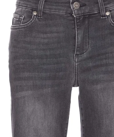 Liu •jo Faded Trousers With Belt Loops And Rivets In Blue