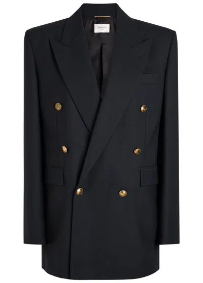 Saint Laurent Coat In Black