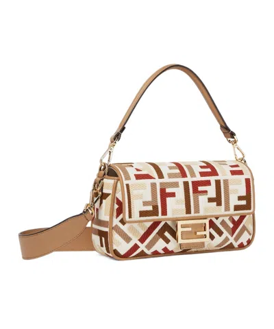 Fendi Medium Baguette Ff-motif Shoulder Bag In Multi