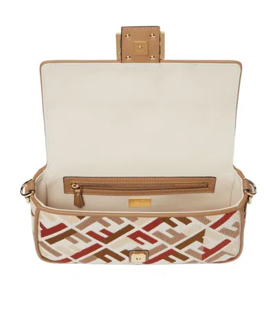 Fendi Medium Baguette Ff-motif Shoulder Bag In Multi