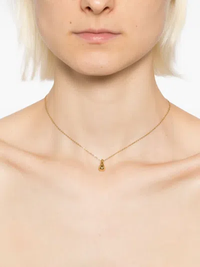 Blaklace Teardrop-pendant Necklace In Gold