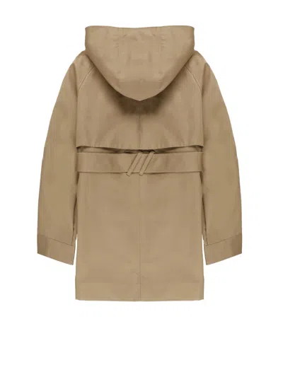 Burberry Cotton Coat In Nude